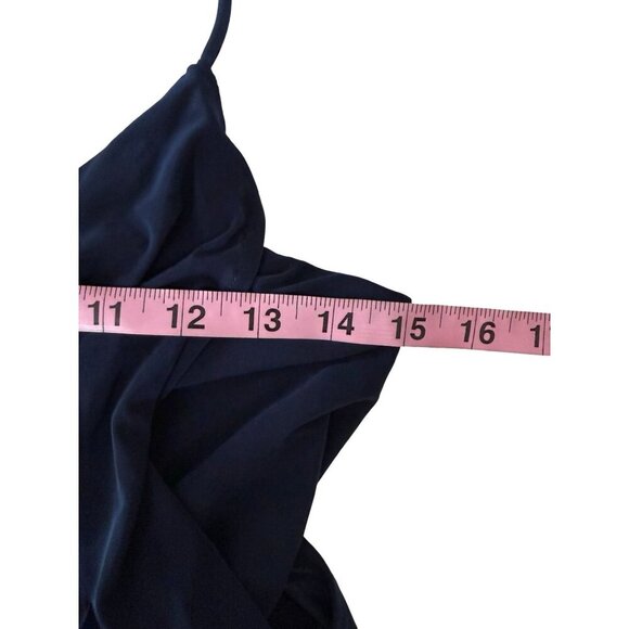 NWT Misa Los Angeles Domino Bodycon Mini Dress Navy Blue V-Neck Racerback Multi - Picture 9 of 11